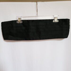 Robert Talbott Protocol - Mens Black Cummerbund. Size Large